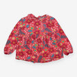 Dress LS jersey pink flowers spots
