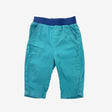 Teal Woven Trousers with navy waistband