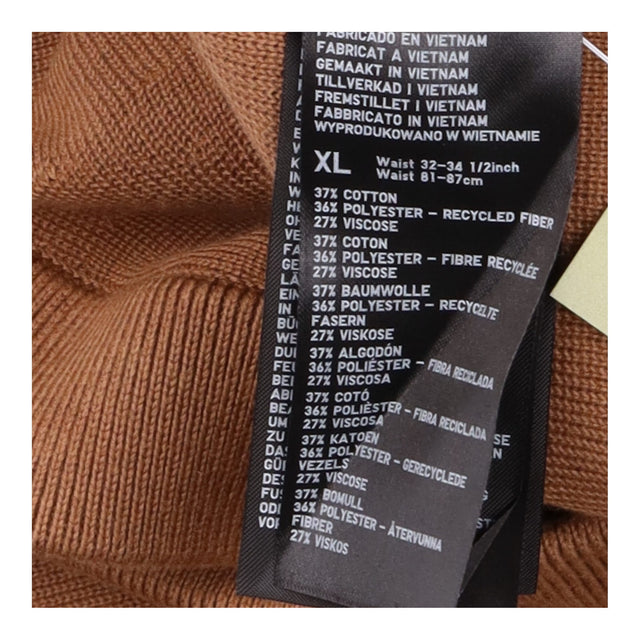 Camel Brown Knitted A Line Midi Skirt