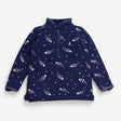 Quarter Zip Navy Stars Fleece Lined