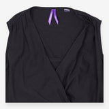 Black Maternity and Nursing Wrap Vest Top