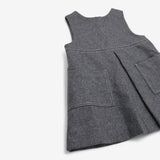 Grey woven pinafore dress 