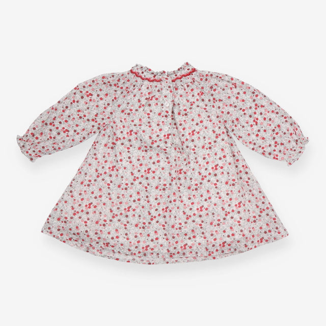 Dress long sleeve with red and pink berries