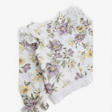 Jersey Zip Up Cardigan with Lilac Frill Print