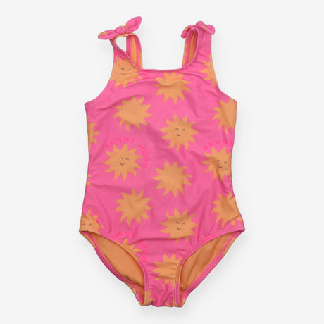 Swim costume pink with sun face