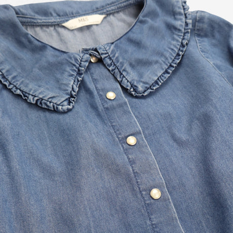 Shirt long sleeves denim collared