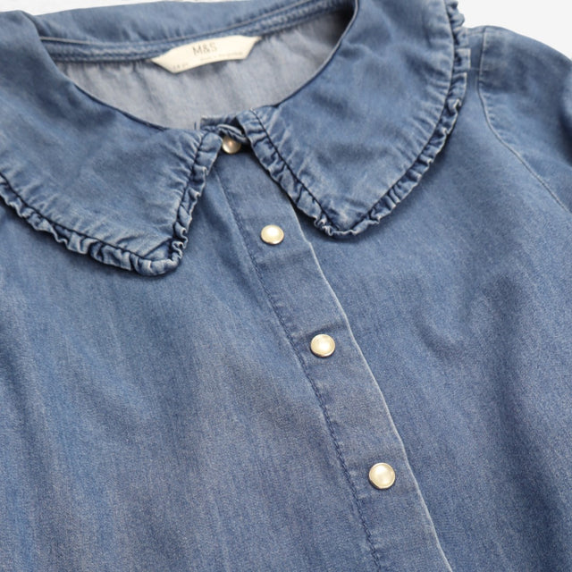 Shirt long sleeves denim collared