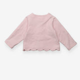 Pink Scallop Edge Cardigan