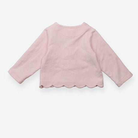 Pink Scallop Edge Cardigan