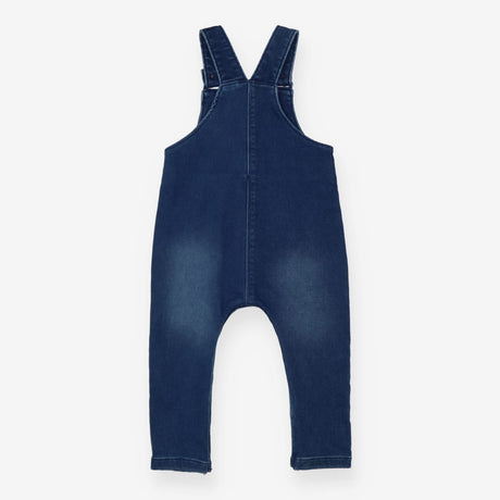 Denim Dungarees with Front Pocket Bear