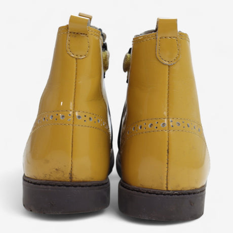 Yellow Chelsea boots with side zips