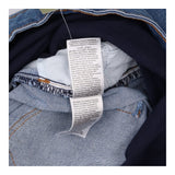 Blue Over-Bump Maternity Jeans With Distressed Kne