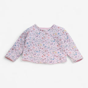 Pink Floral Reversible Cardigan