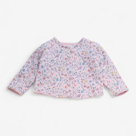 Pink Floral Reversible Cardigan