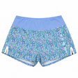 Blue Multicolour Print Running and Training Shorts