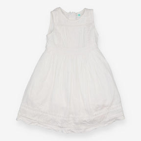 Sundress white tucks and lace