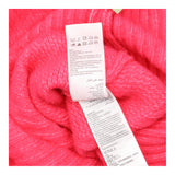 Cowl Neck Jumper Bright Pink Oversized Ribbed Knit