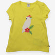 T-shirt yellow SS with parrot applique