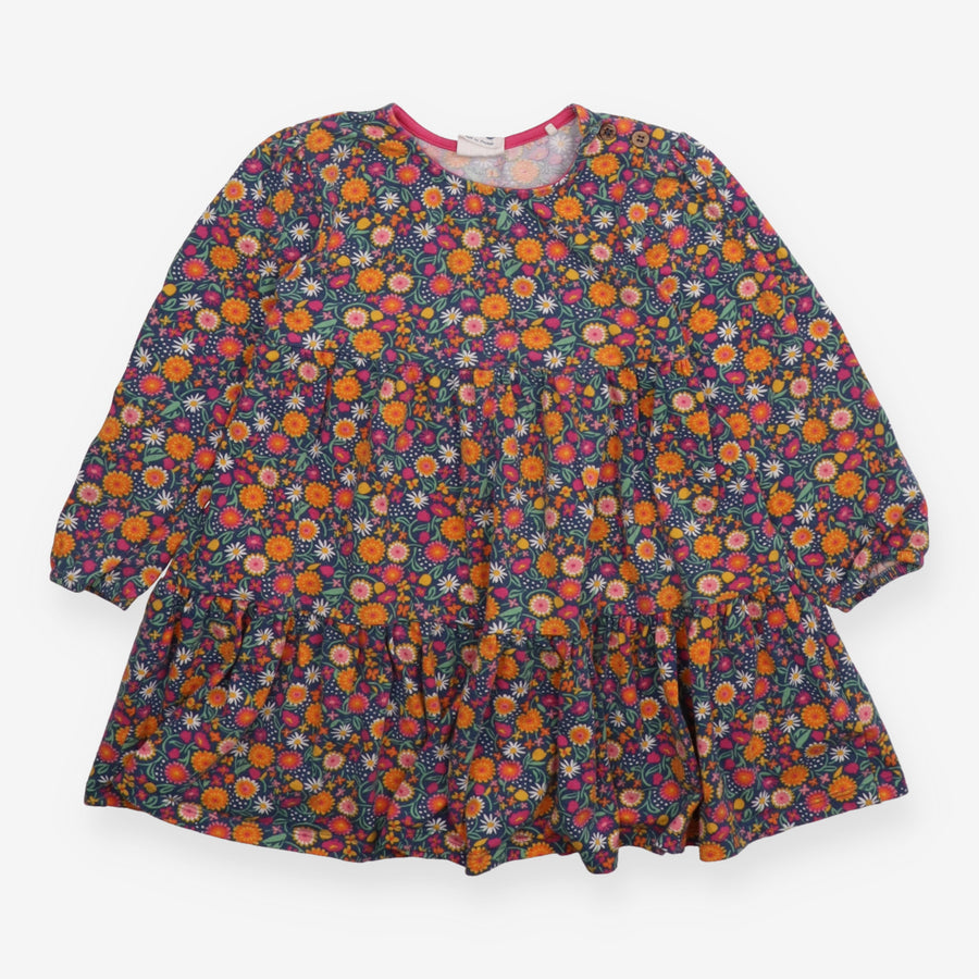 Navy Daisies and Sunflowers Dress