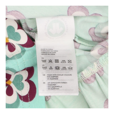 Dress jersey mint with pansies