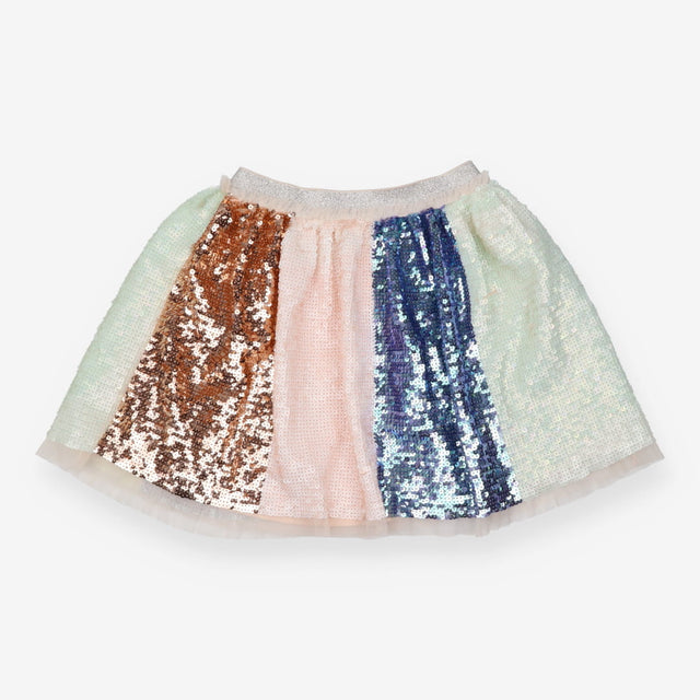 Skirt Sequin Blue and Pink Striped