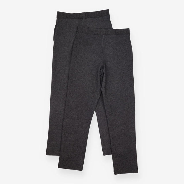 2 pack grey smart trousers jersey