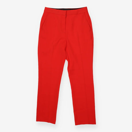 Cherry Red Tailored Straight Leg Smart Trousers