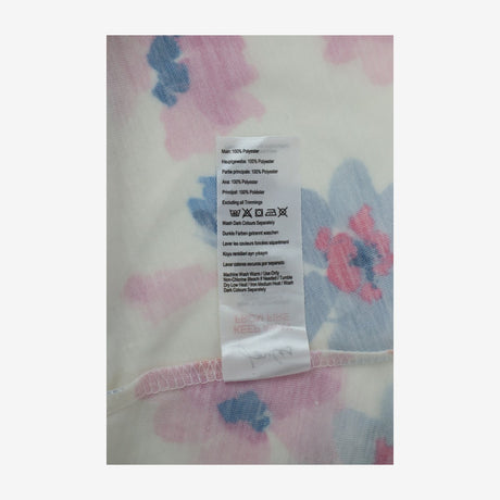Nightie White with Floral Print