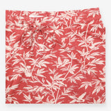 Pyjama Set Shorts Top Leaf Print Coral Pink