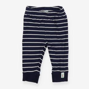 Navy and white striped leggings