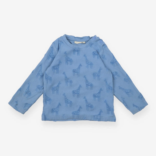 Sweatshirt blue towelling giraffes