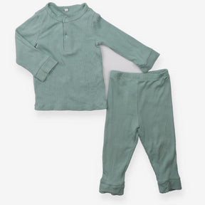 Pyjama Set Ribbed Green