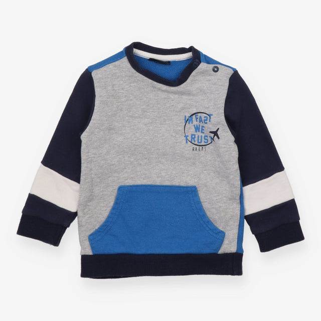 Sweatshirt grey and blue In Fast We Trust Brums