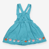 Blue Pinafore with Hedgehogs 
