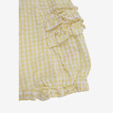 Romper Yellow Gingham Frills