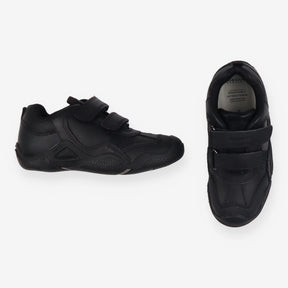 School shoes black trainer curve