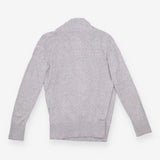 Cardigan Grey Marl Wrap Front Long Sleeve Knit