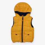 Gilet gold blue lining zip