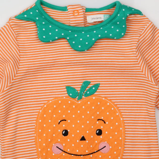 Orange Striped Pumpkin Sleepsuit and Hat