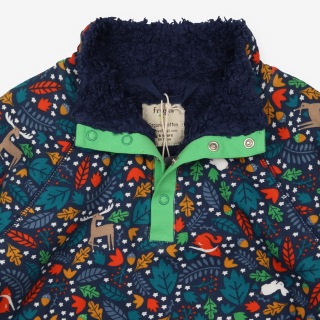 Snuggle Fleece navy wild woodland