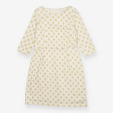 Boden Cream Gold Polka Dot Structured Midi Dress