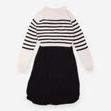 Maternity Nursing Dress with Breton Stripe Jumper