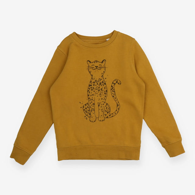 Sweater Mustard Smiling Leopard