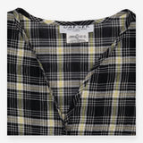Vintage Checked Linen Blend Longline Shirt Jacket