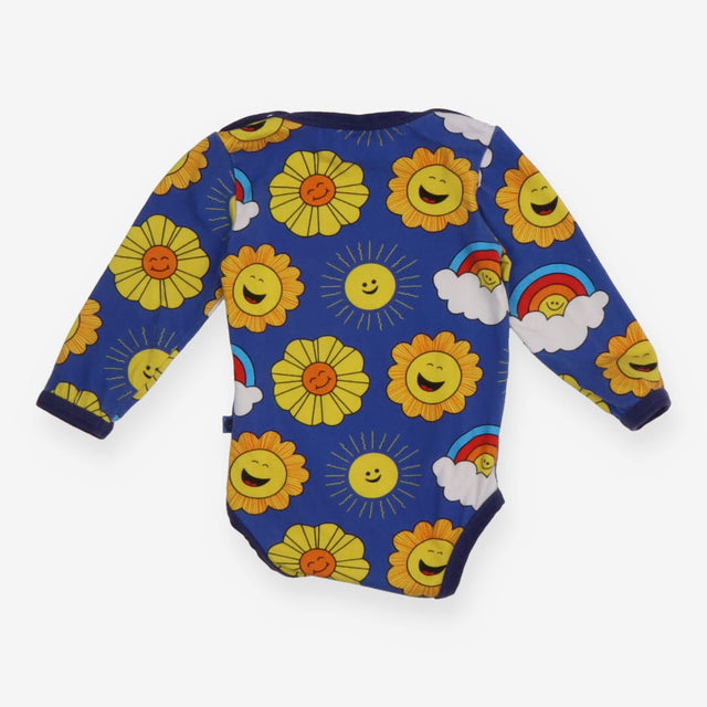 Blue Smiley Flowers Bodysuit - Smafolk