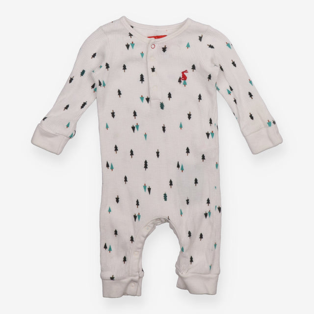 Sleepsuit white tree print
