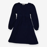 Navy Wrap Nursing Dress