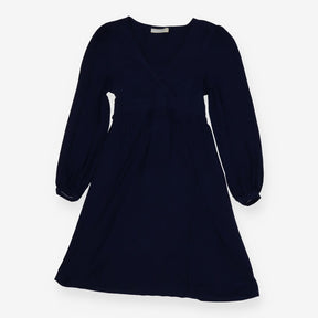 Navy Wrap Nursing Dress