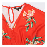 Lipsy Red Floral Jumpsuit