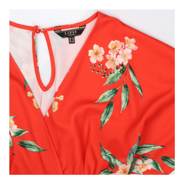 Lipsy Red Floral Jumpsuit